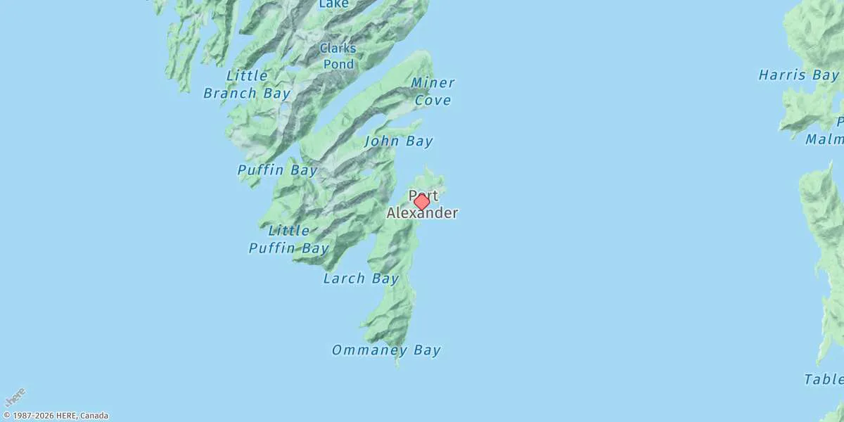 Map preview for Port Alexander, Baranof Island