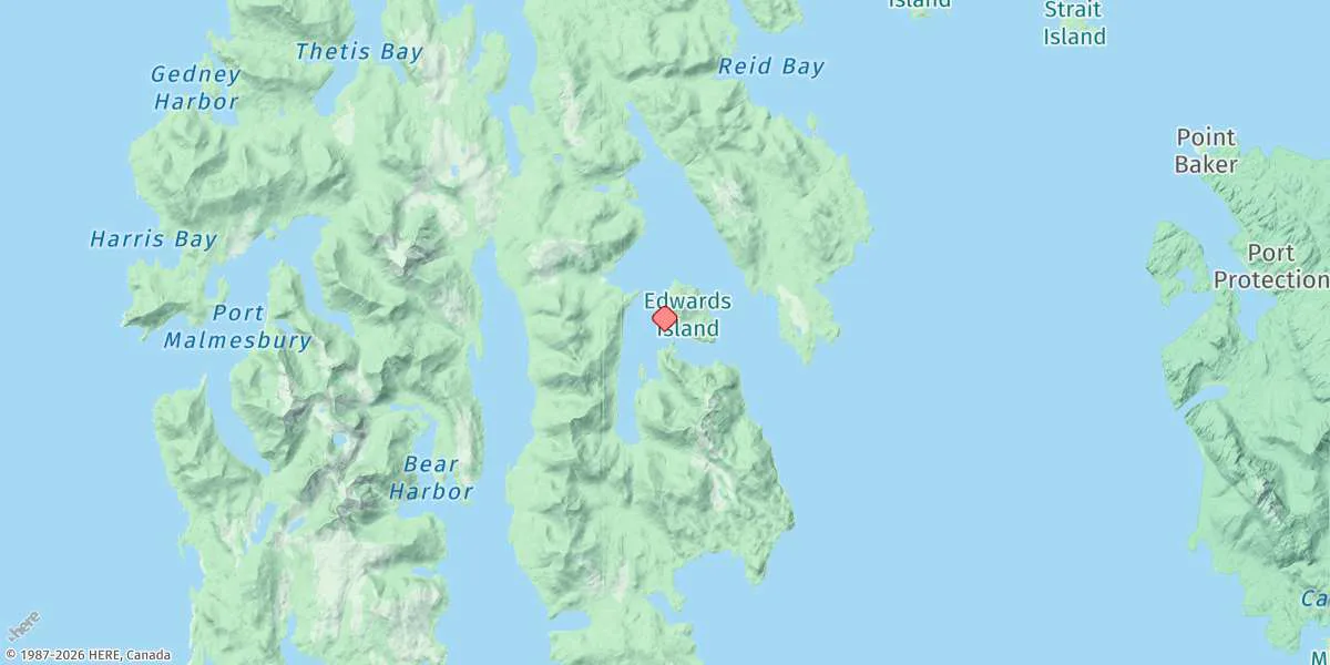 Map preview for Port Beauclerc, Kuiu Island