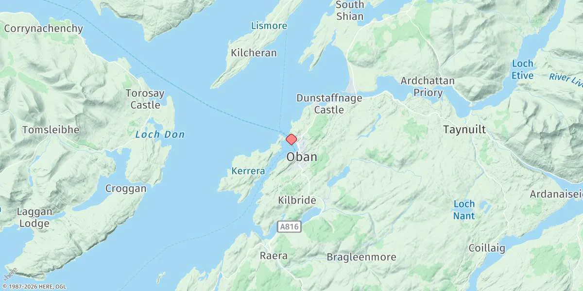 Map preview for Oban