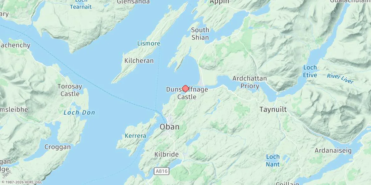 Map preview for Dunstaffnage Bay