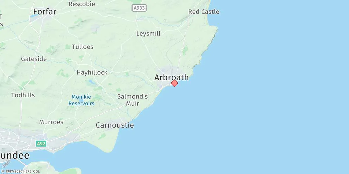 Map preview for Arbroath
