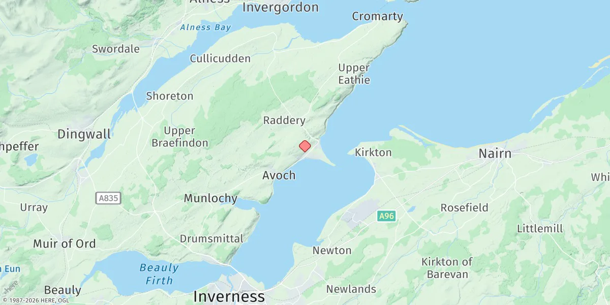 Map preview for Fortrose
