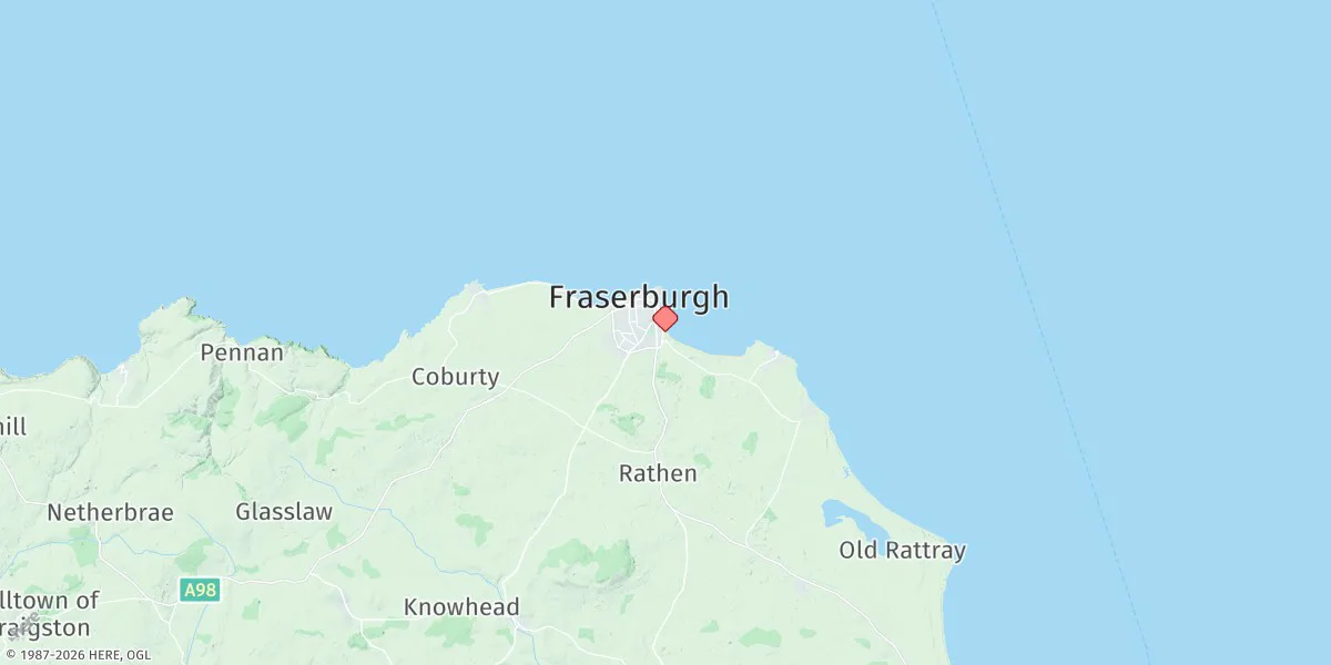 Map preview for Fraserburgh