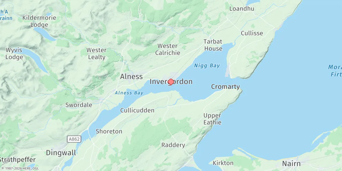 Map preview for Invergordon