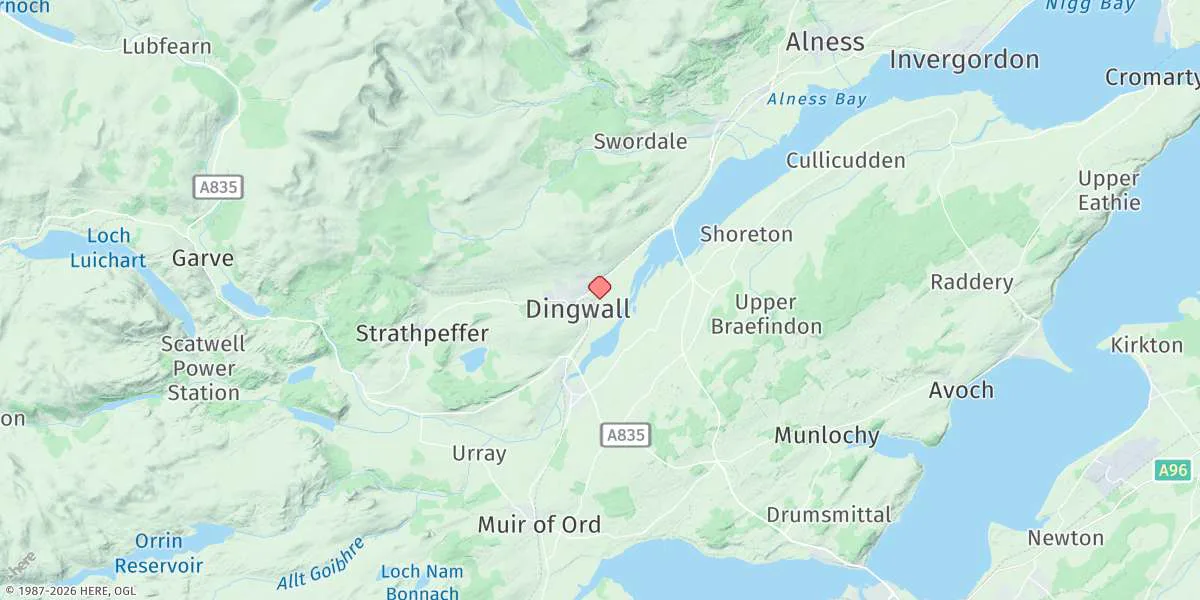 Map preview for Dingwall (Cromarty Firth)