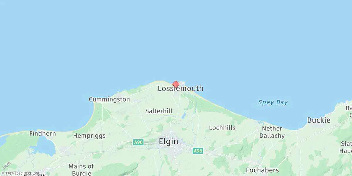 Map preview for Lossiemouth