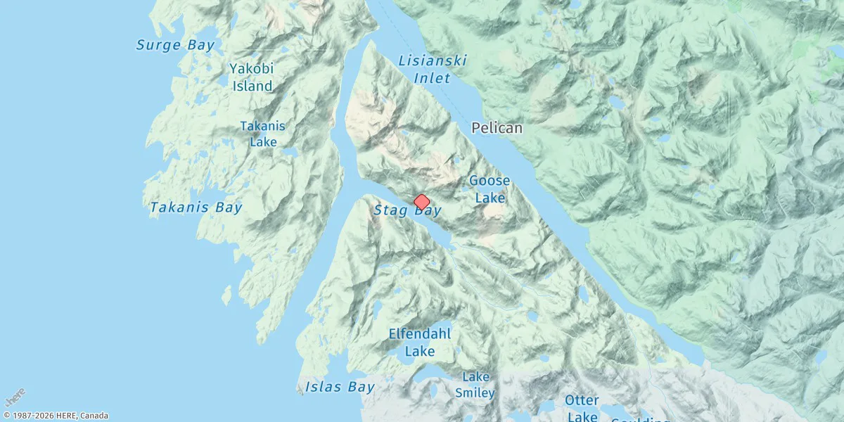 Map preview for Stag Bay, Lisianski Strait And Inlet, Alaska