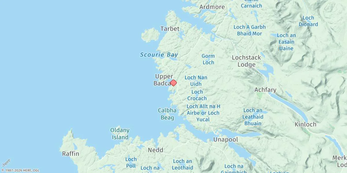 Map preview for Badcall Bay