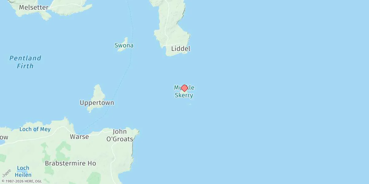 Map preview for Muckle Skerry