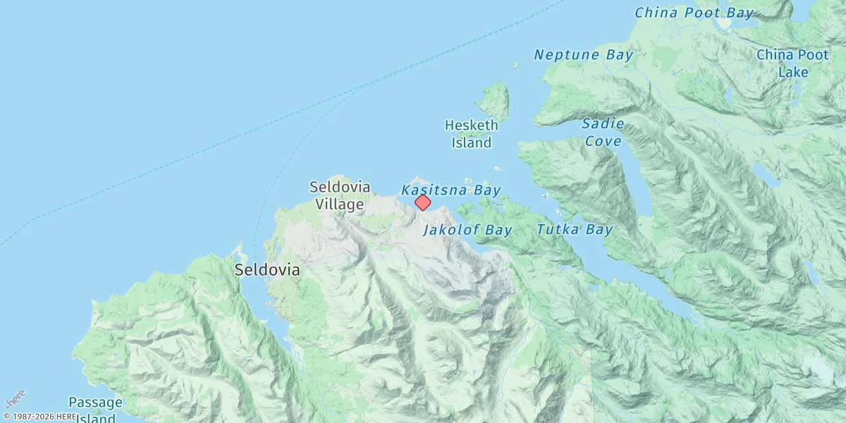 Map preview for Kasitsna Bay, Kachemak Bay