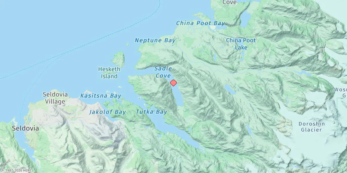 Map preview for Sadie Cove, Kachemak Bay