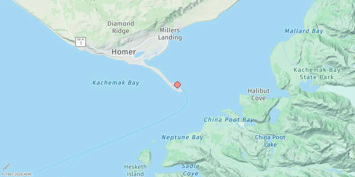 Map preview for Homer, Kachemak Bay, Cook Inlet, Alaska