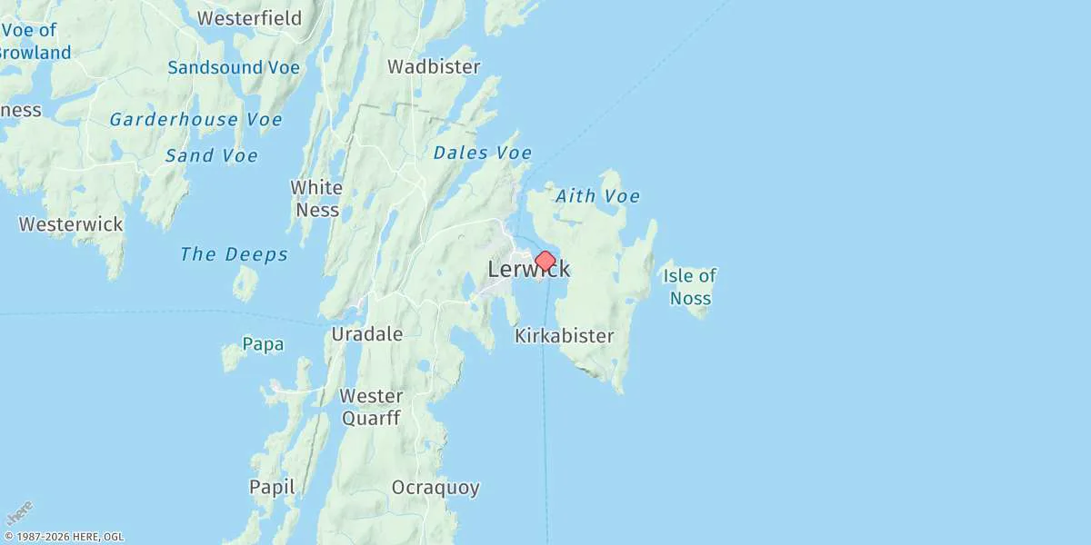 Map preview for Lerwick