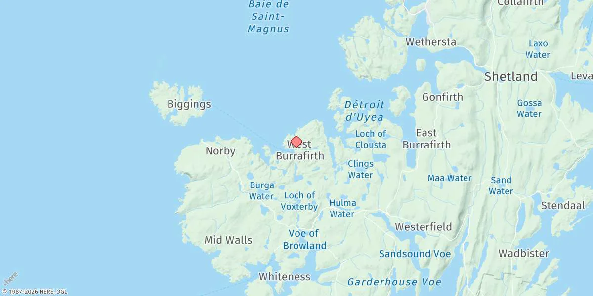 Map preview for West Burra Firth