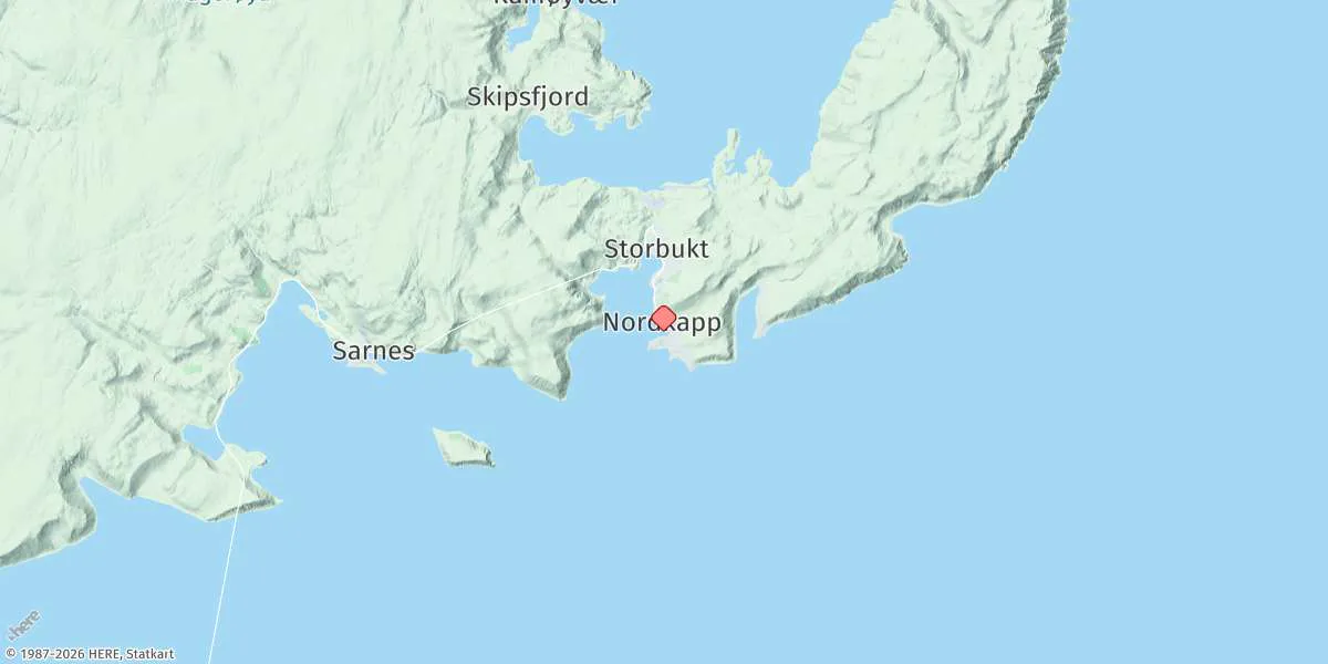 Map preview for Honningsvåg