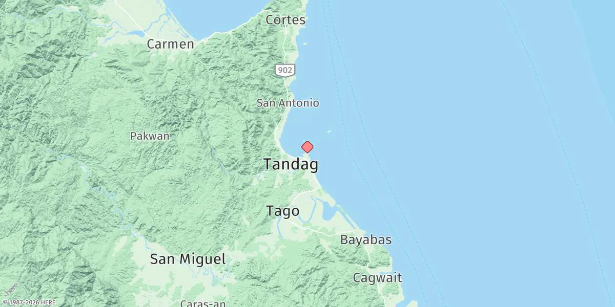 Map preview for Tandag